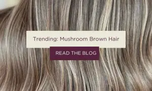 Modne włosy w odcieniu mushroom brown, z subtelnymi refleksami. Odkryj ten trend!